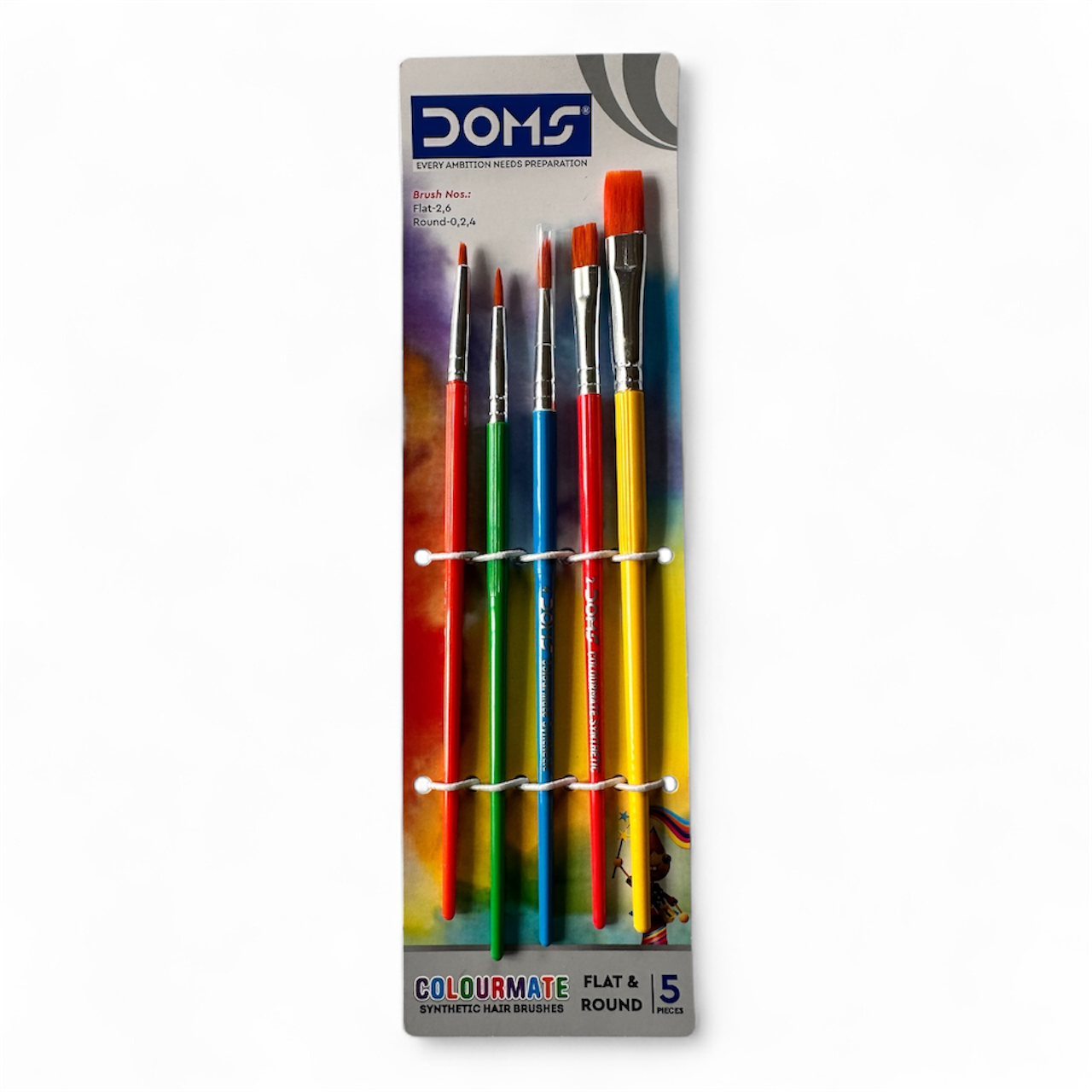 Colourmate Synthetic Hair Brushes (Set of 5)