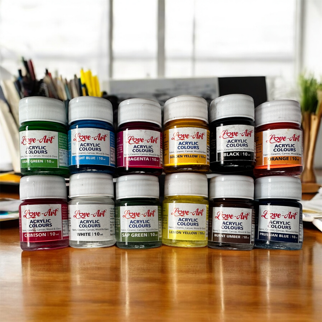 Acrylic Colours (Set of 12 Shades)