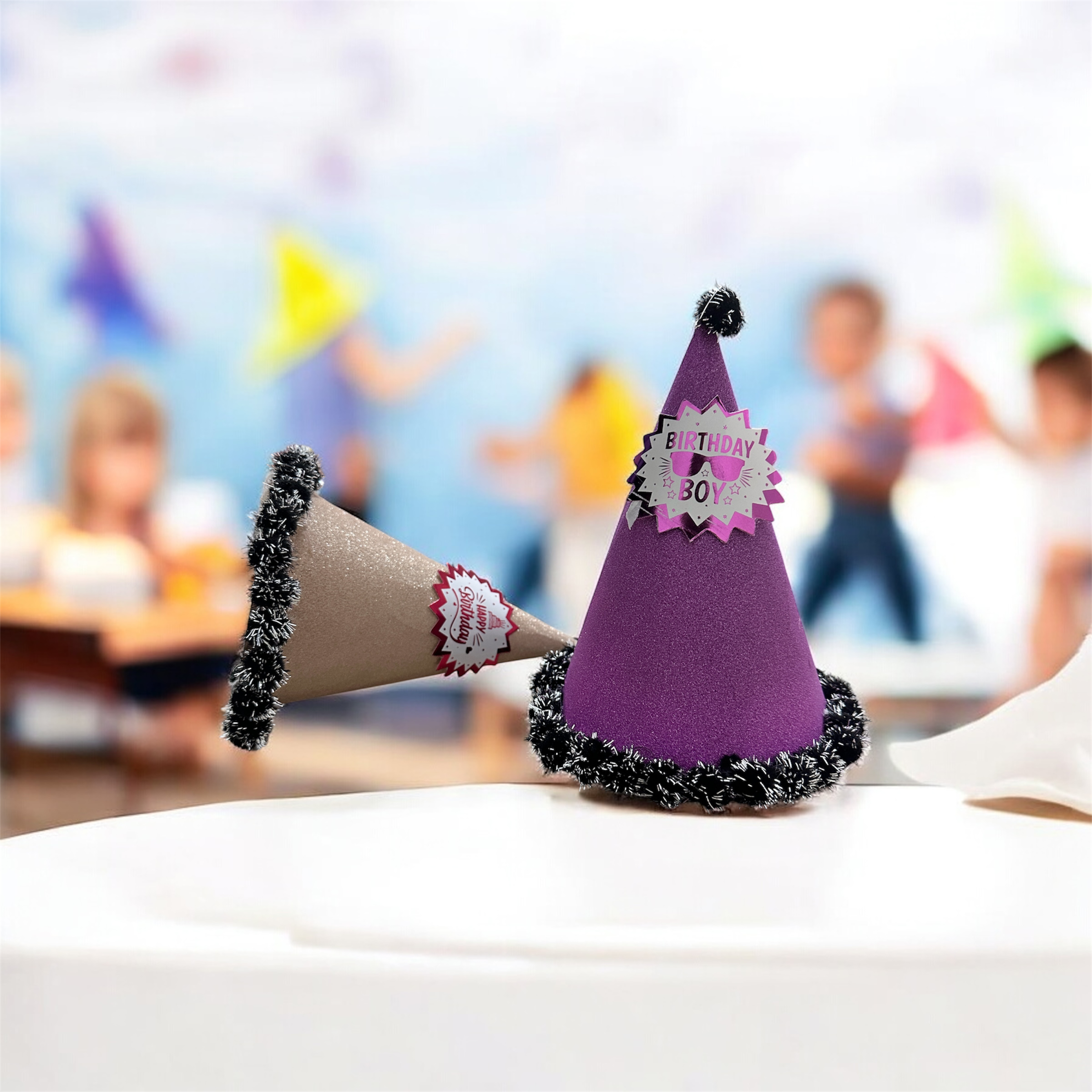 Birthday Party Hat, Glitter Cone Design