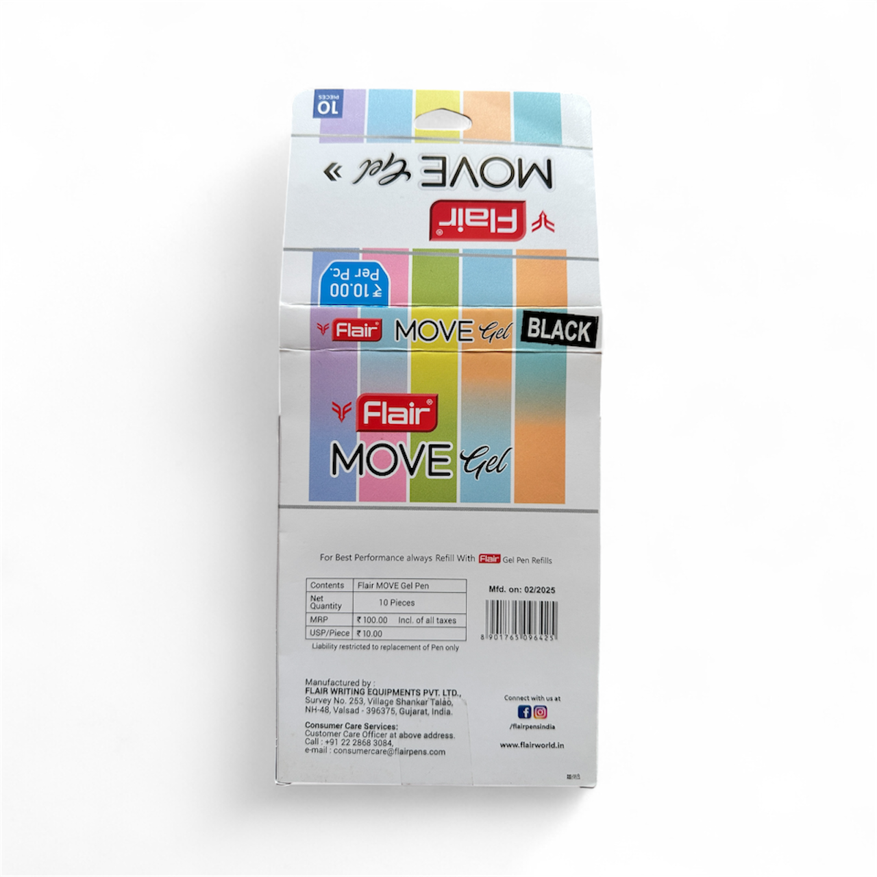 Gel Pens (Pack of 10, Black Ink)