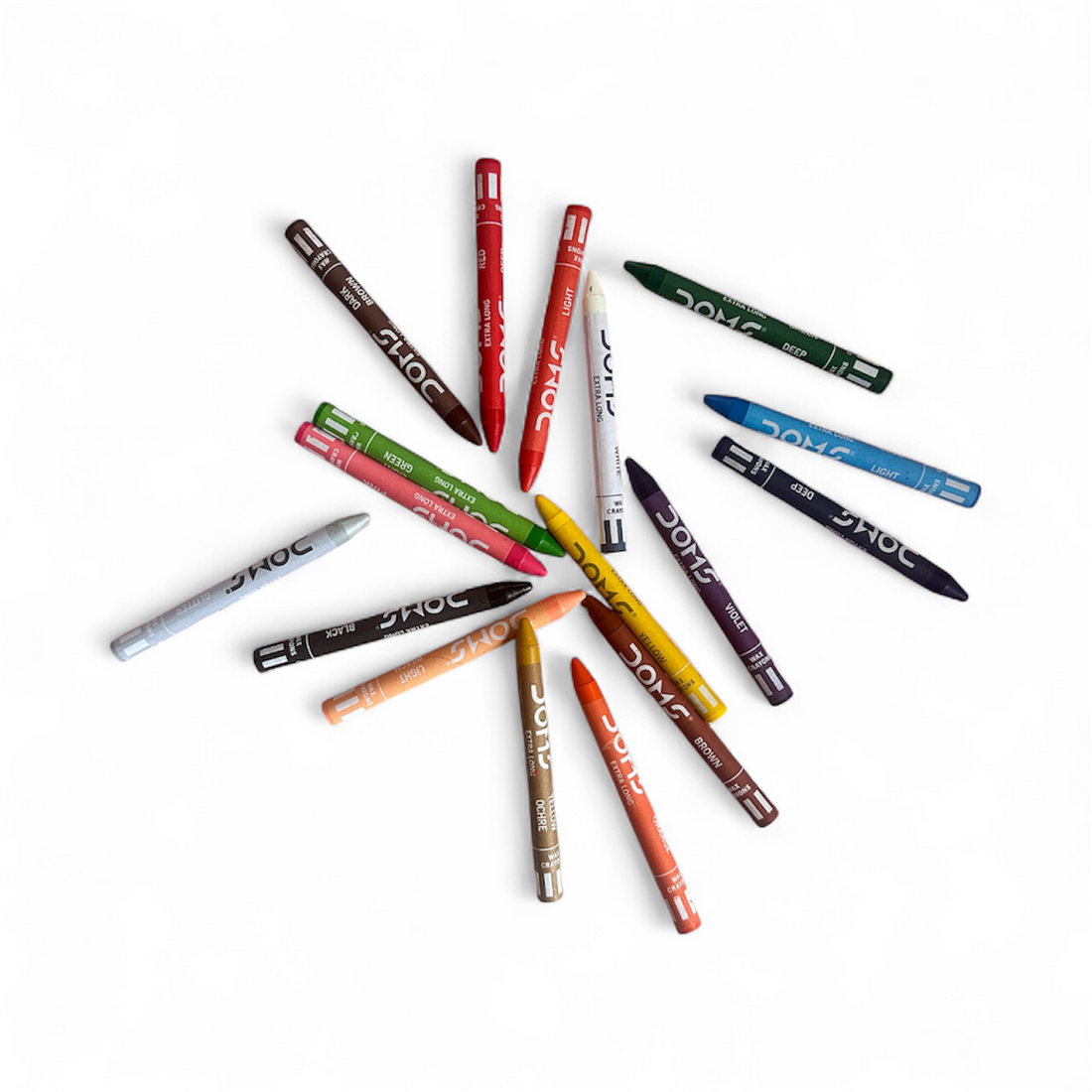 Extra Long Wax Crayons (Pack of 17 Shades)