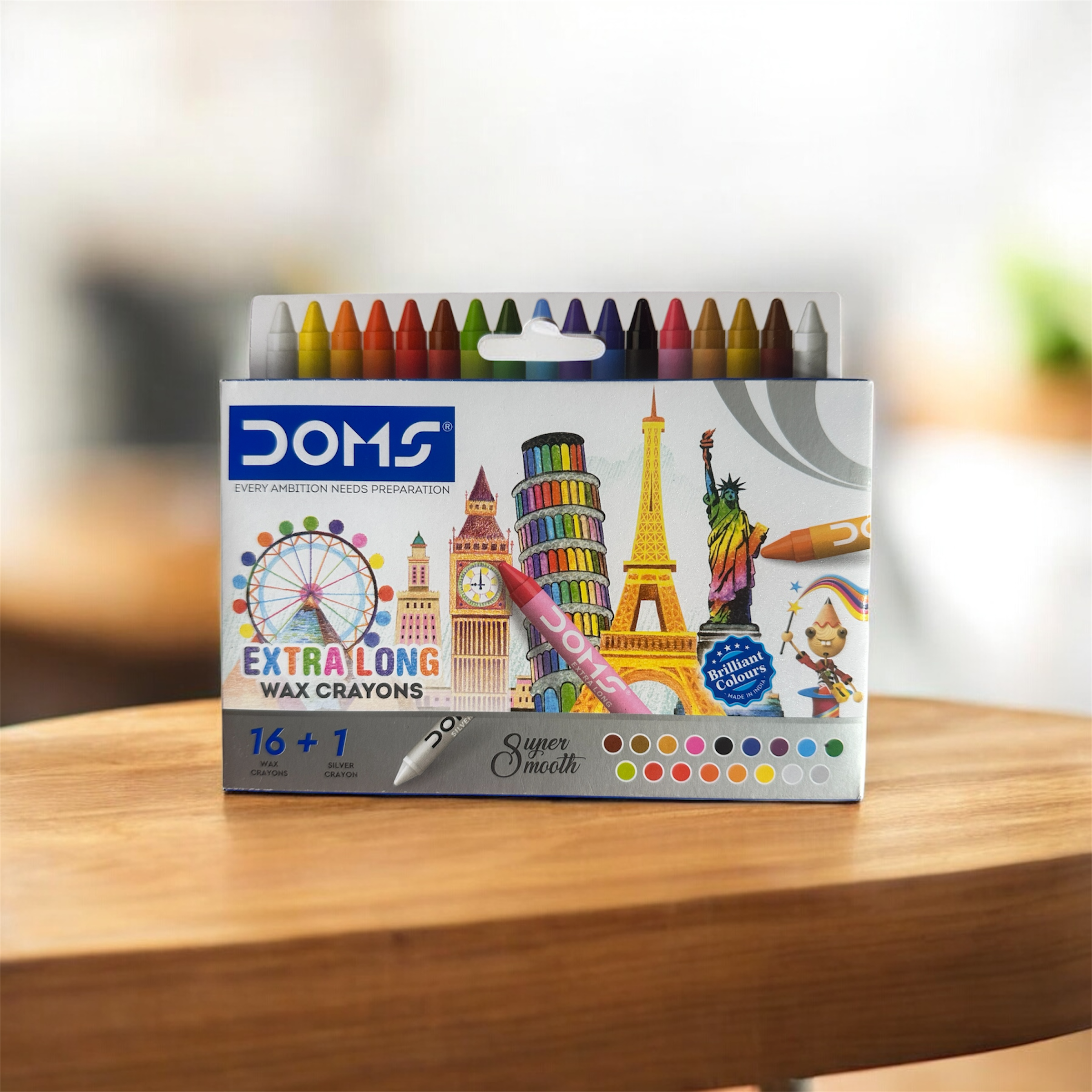 Extra Long Wax Crayons (Pack of 17 Shades)