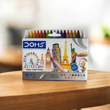 Extra Long Wax Crayons (Pack of 17 Shades)