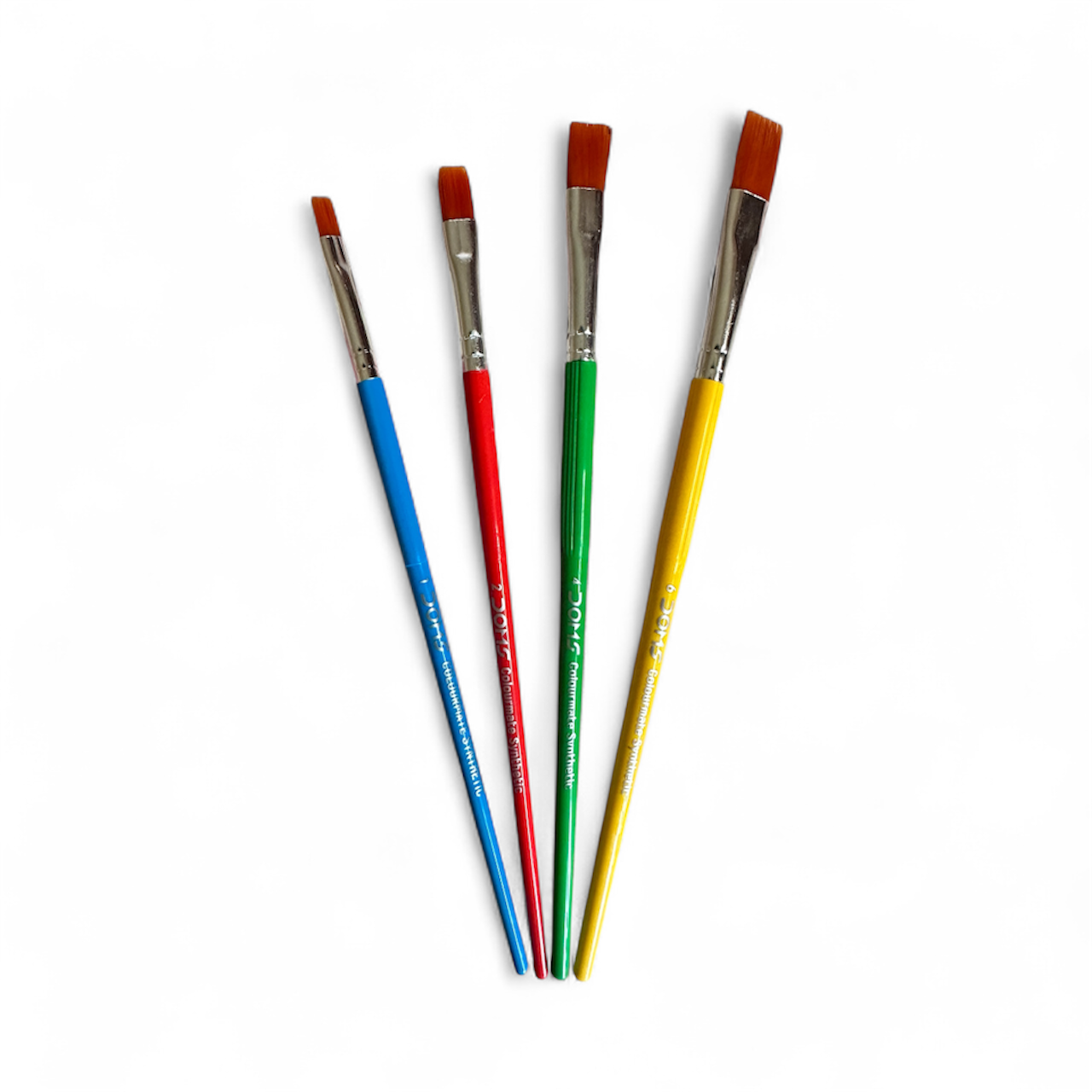 Colourmate Synthetic Hair Brush Set (4 Assorted Brushes)