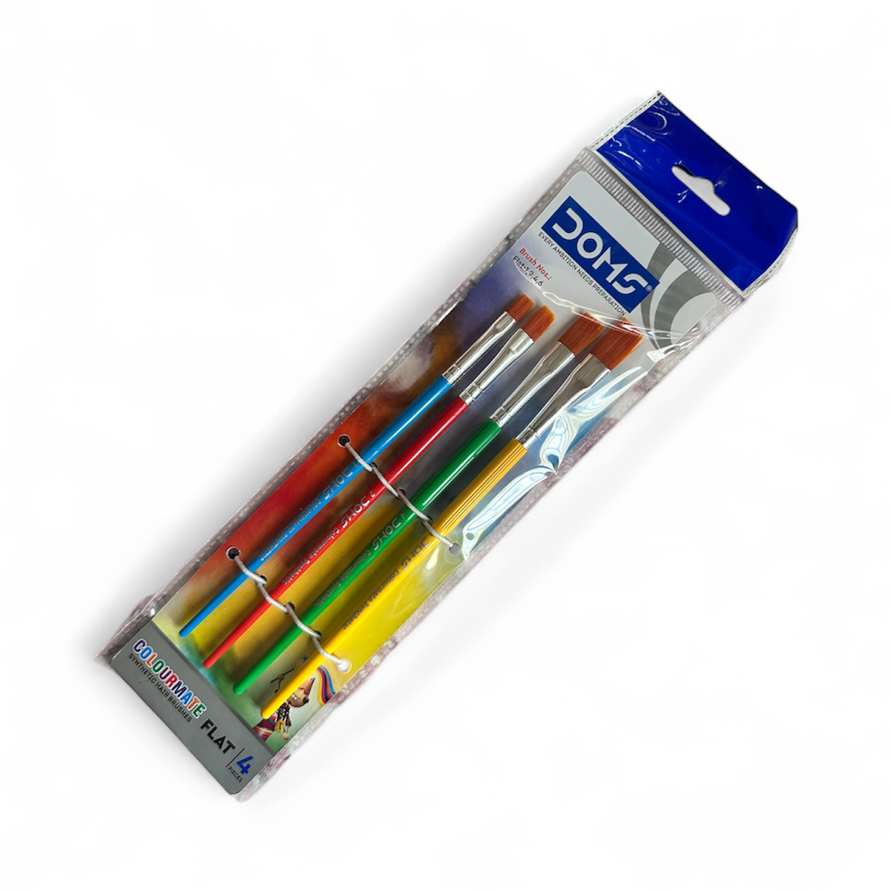 Colourmate Synthetic Hair Brush Set (4 Assorted Brushes)