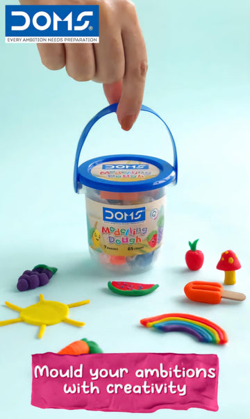 DOMS Modeling Dough | Shape your ideas with imagination | Boost creativity, reduce screen time. 7 shades