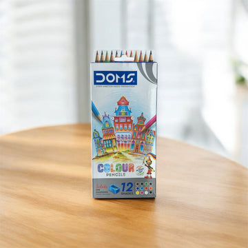 Doms Color pencil 12 shades / long pencils / pure colour, pure art