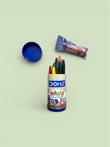 Doms Mini Plastic Crayons | perfect triangular grip