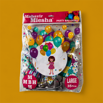 Mahavir Miesha Party Balloons – Premium Latex Balloons for Decoration (Pack of 35)