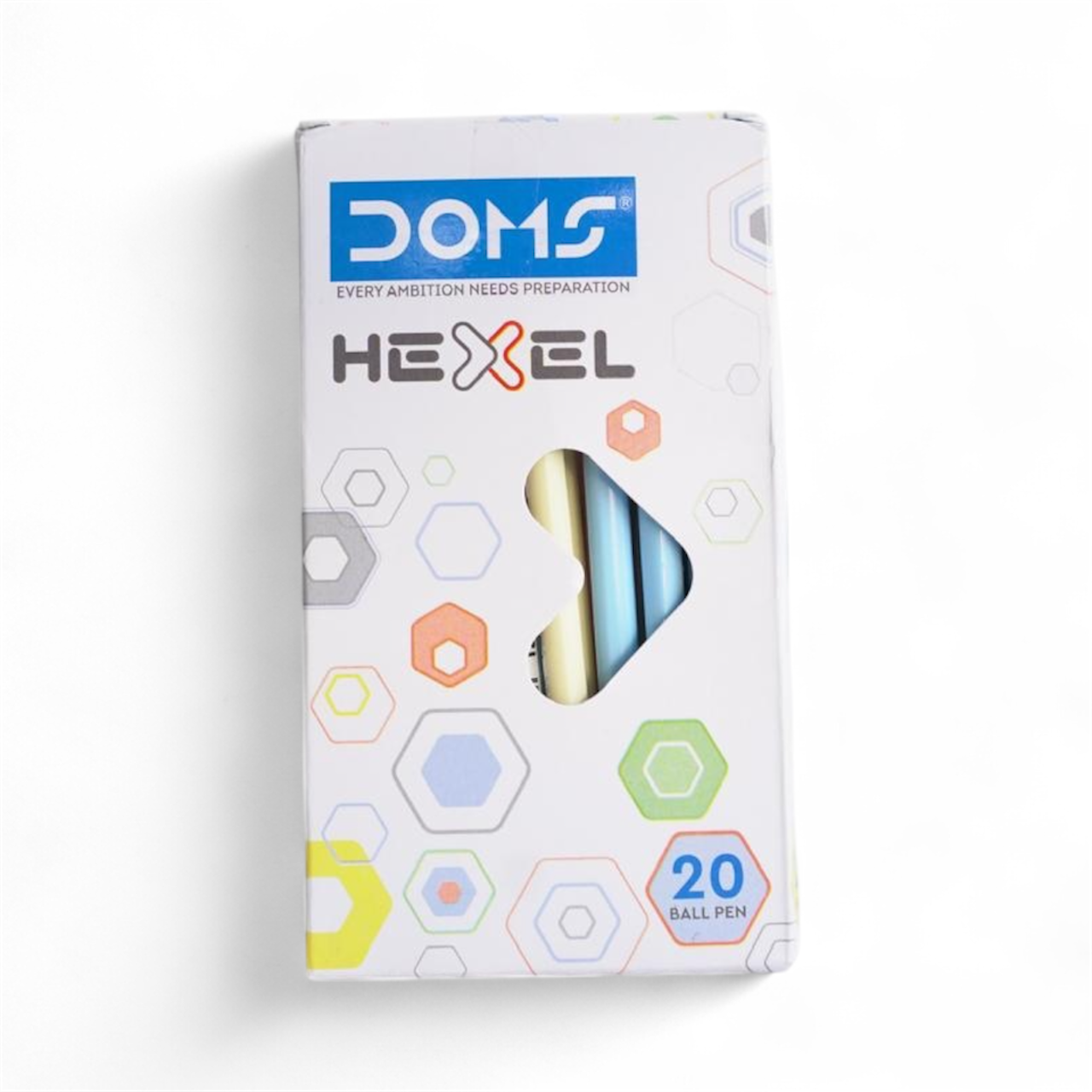 DOMS Hexel Ball Pen – Smooth Writing with Pastel Perfection | Pack of 20