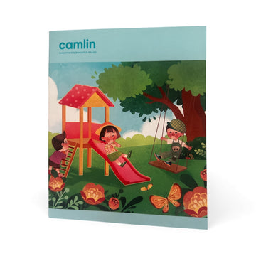 Camlin Four Line Ruled Notebook | 72 Pages | 19 × 15.5 cm | Smooth Writing Paper