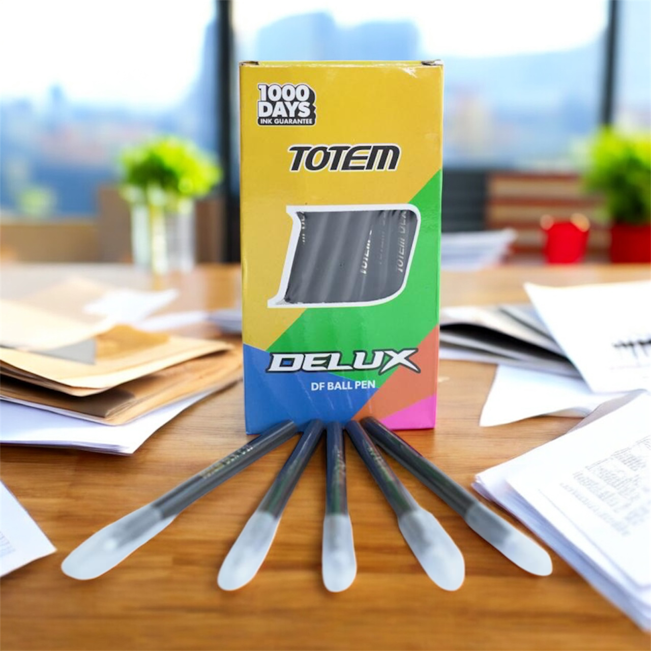 Totem Delux DF Ball Pen – Pack of 20 | Smooth Writing | black ink