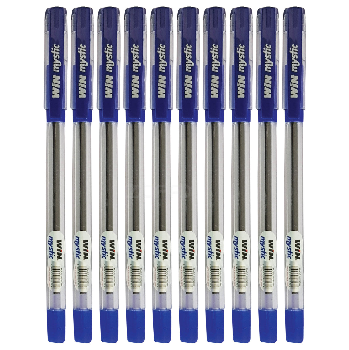 WIN Mystic Ball Pen – Pack of 10 | 0.7 mm Tip | Smooth Writing | Blue Ink