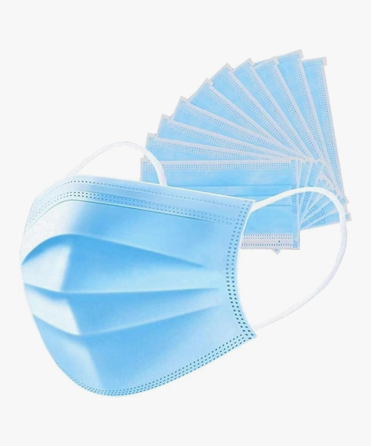 Disposable 3-Layer Face Mask (Blue, 50 Pcs)