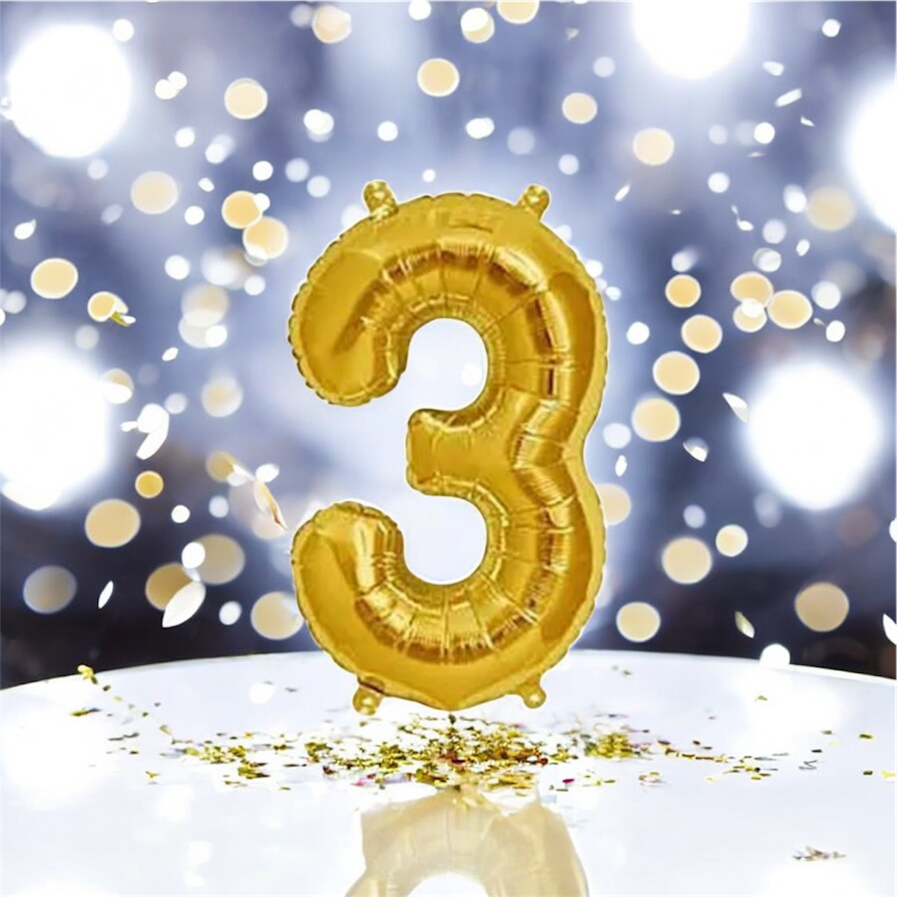 Golden Foil Number Balloons (0–9) – 16 Inch | shiny foil numbers to highlight your celebration