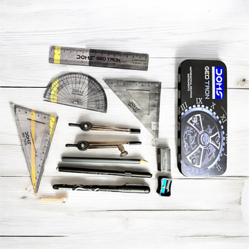 DOMS Geo Tron Mathematical Drawing Instruments Set | Complete Geometry Box for Students