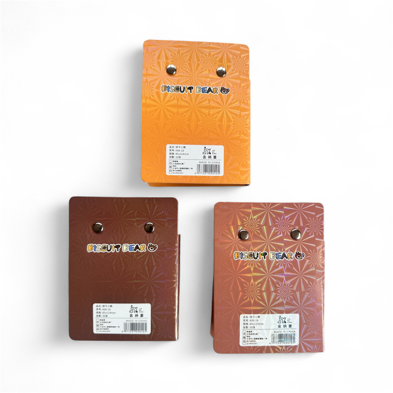 Cute Character Mini Notepad Set – Pocket-Size | Assorted Designs (Astronaut / Cheese Bear / Biscuit Bear) | Ideal for Quick Notes & Kids’ Use