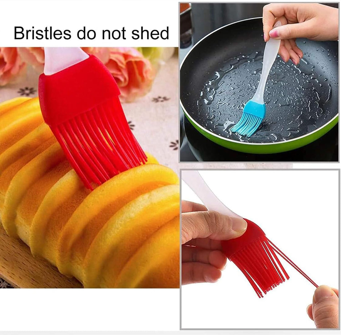Silicone Oil Brush with Wooden Handle