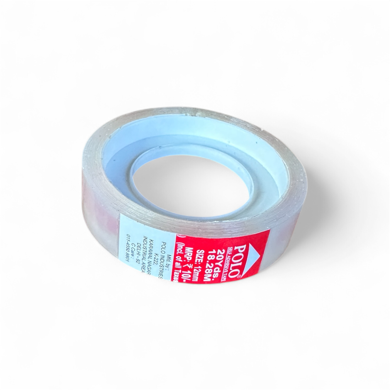 POLO Self Adhesive Tape – 12mm × 20 Yards (18.28m) cello tape