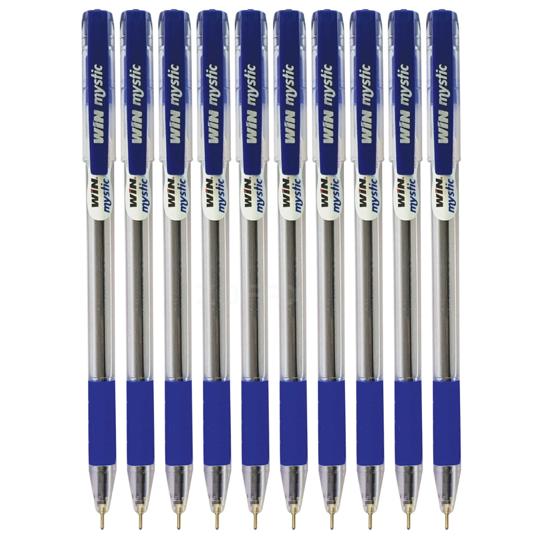 WIN Mystic Ball Pen – Pack of 10 | 0.7 mm Tip | Smooth Writing | Blue Ink