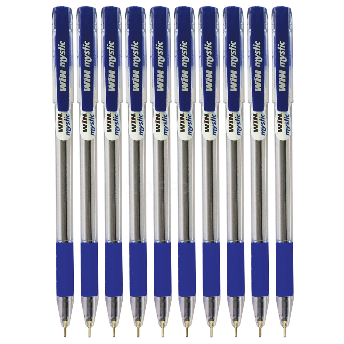 WIN Mystic Ball Pen – Pack of 10 | 0.7 mm Tip | Smooth Writing | Blue Ink