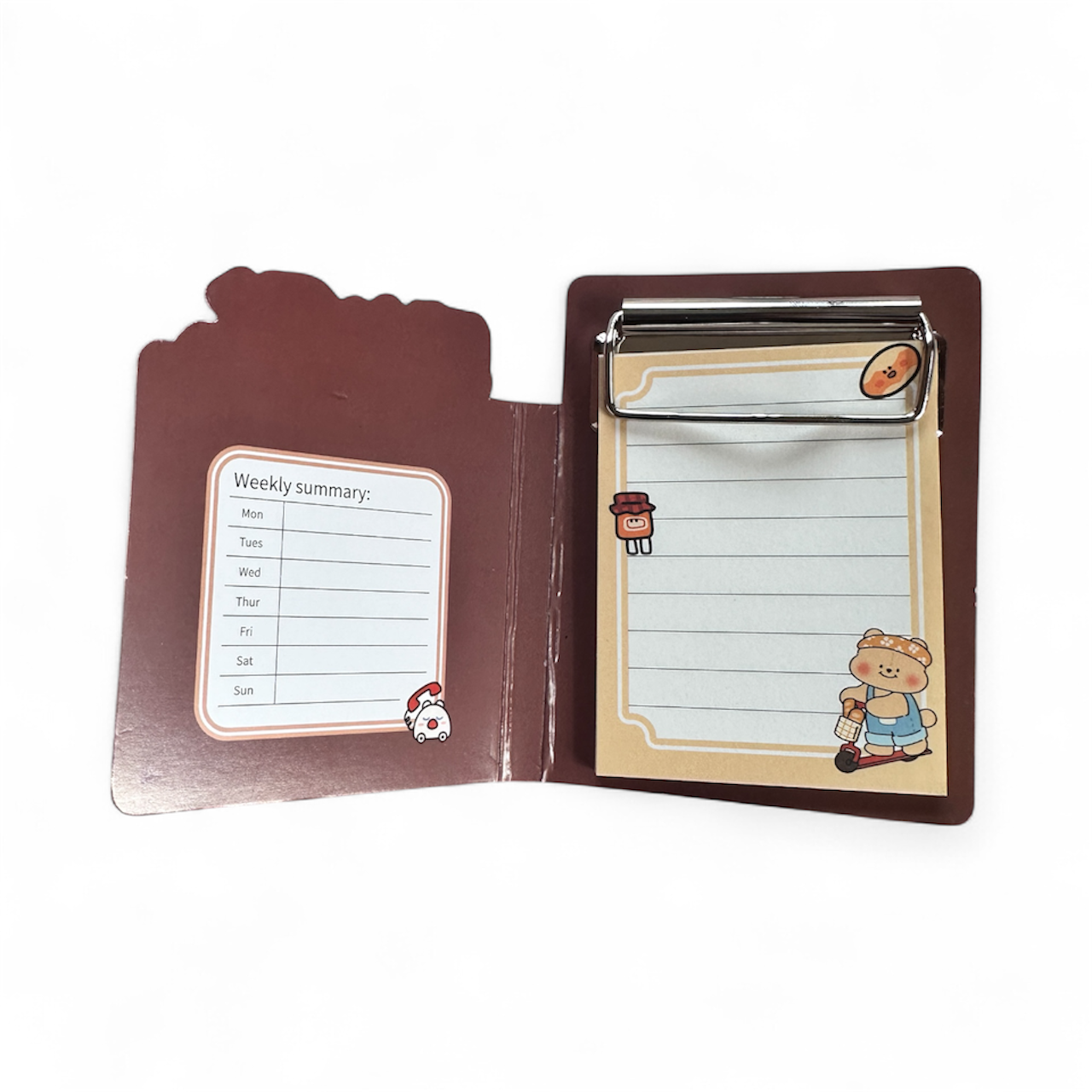 Cute Character Mini Notepad Set – Pocket-Size | Assorted Designs (Astronaut / Cheese Bear / Biscuit Bear) | Ideal for Quick Notes & Kids’ Use