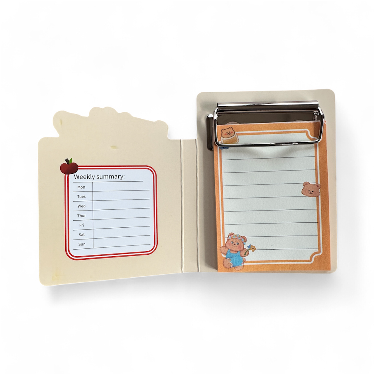 Cute Character Mini Notepad Set – Pocket-Size | Assorted Designs (Astronaut / Cheese Bear / Biscuit Bear) | Ideal for Quick Notes & Kids’ Use