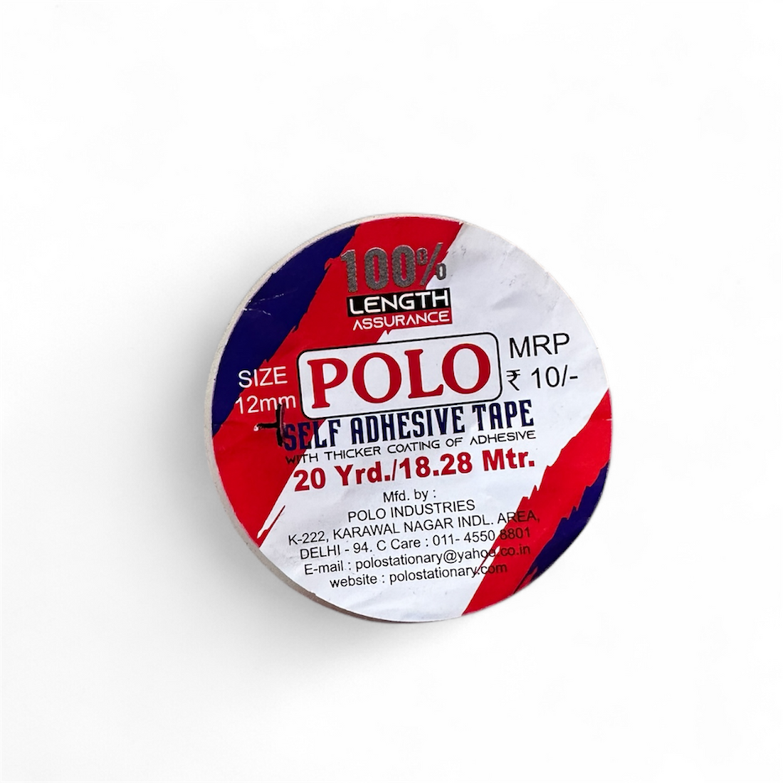 POLO Self Adhesive Tape – 12mm × 20 Yards (18.28m) cello tape