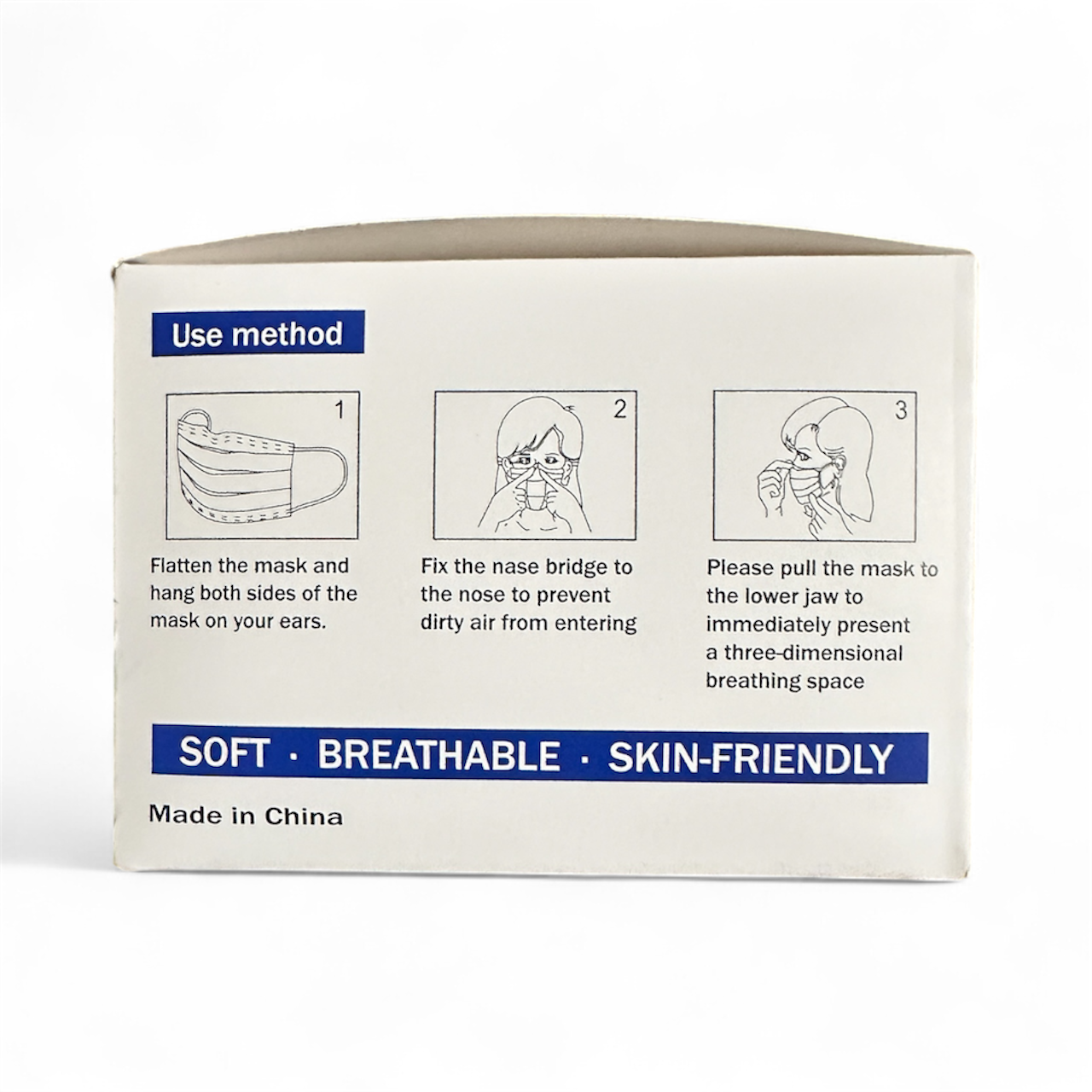 Disposable 3-Layer Face Mask (Blue, 50 Pcs)