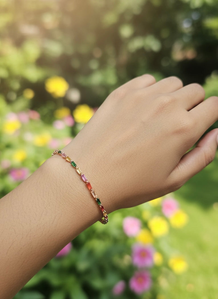 Multicolour Crystal Stone Bracelet