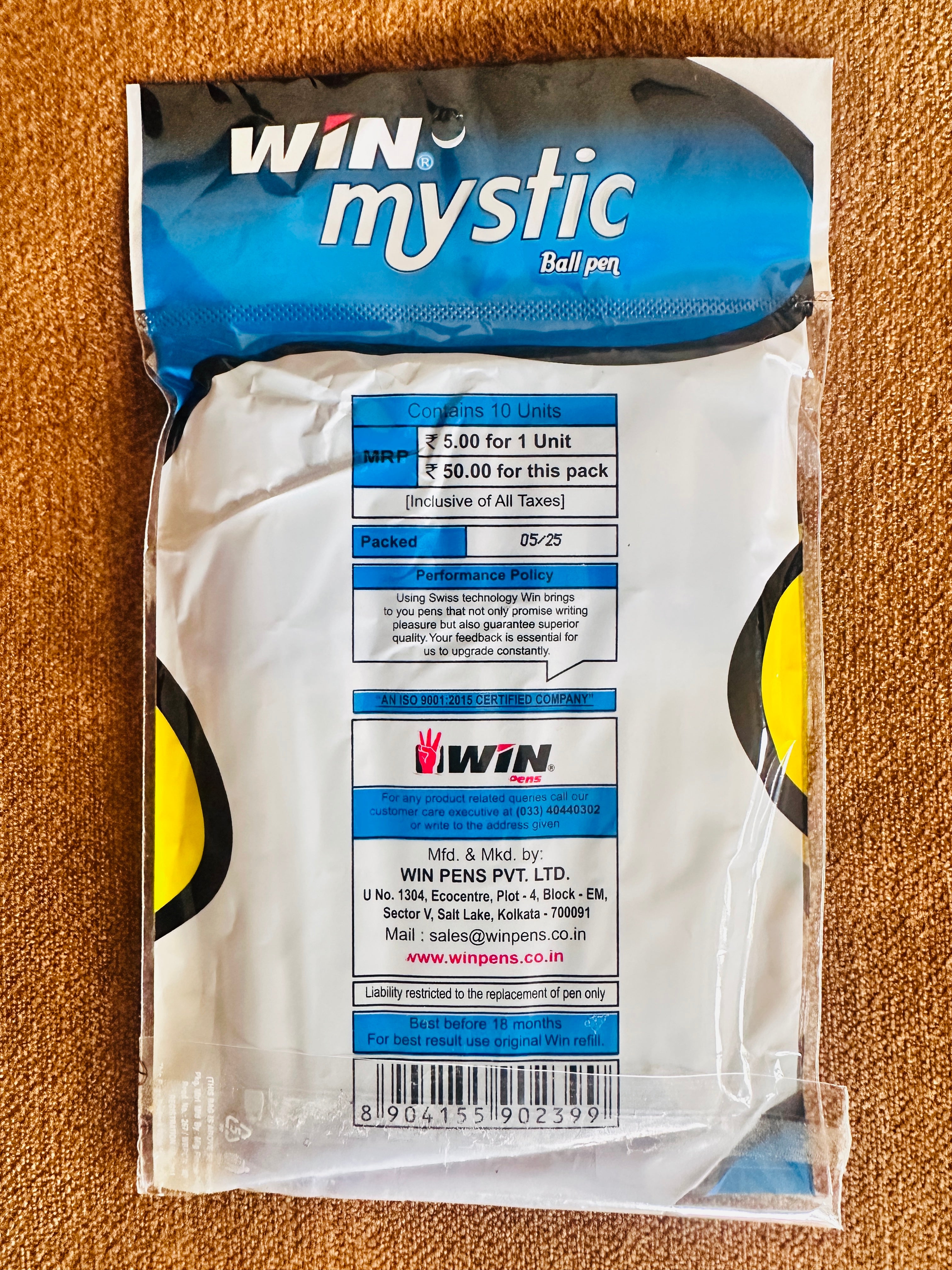 WIN Mystic Ball Pen – Pack of 10 | 0.7 mm Tip | Smooth Writing | Blue Ink