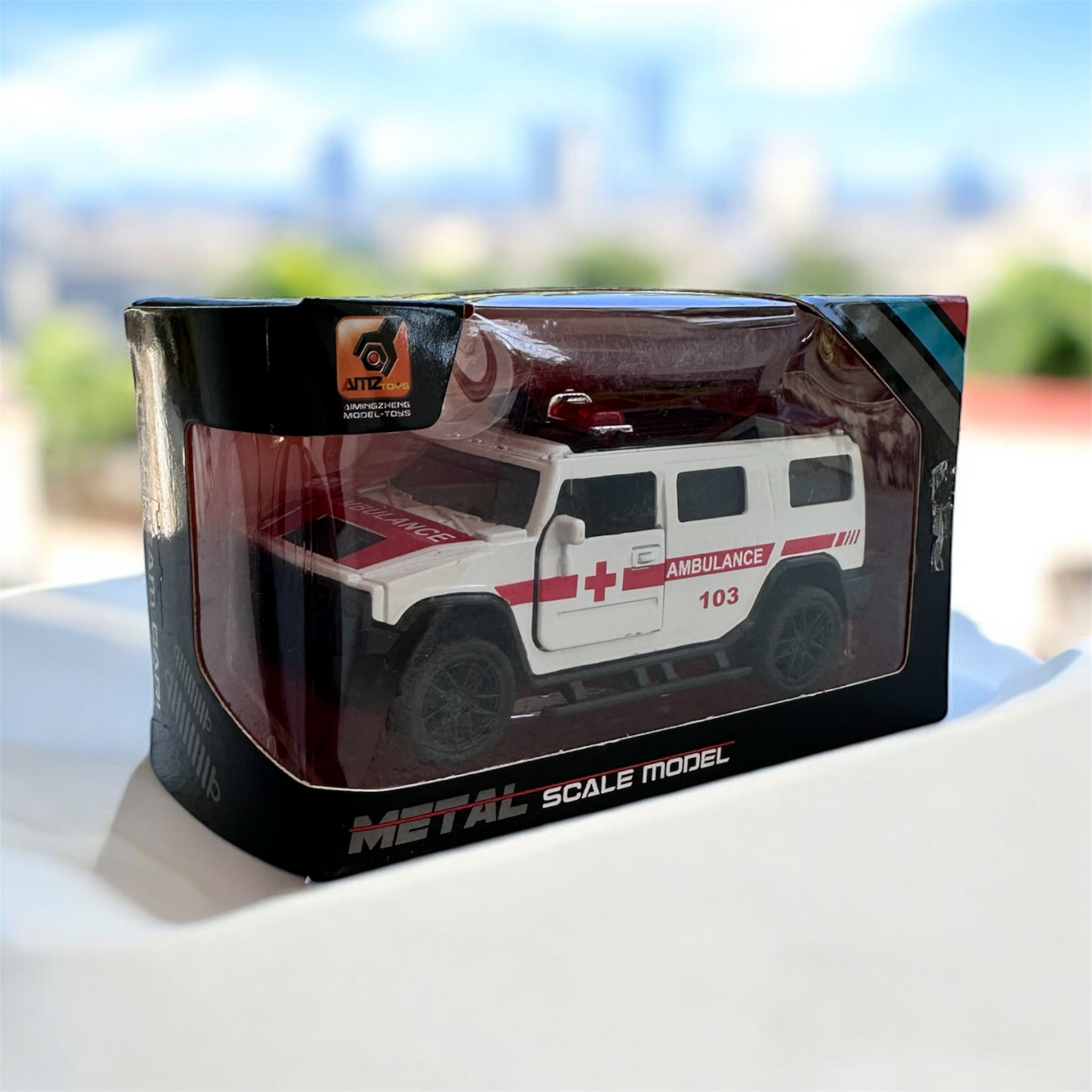 Metal Ambulance Toy Car – Pull Back Action | Scale Model