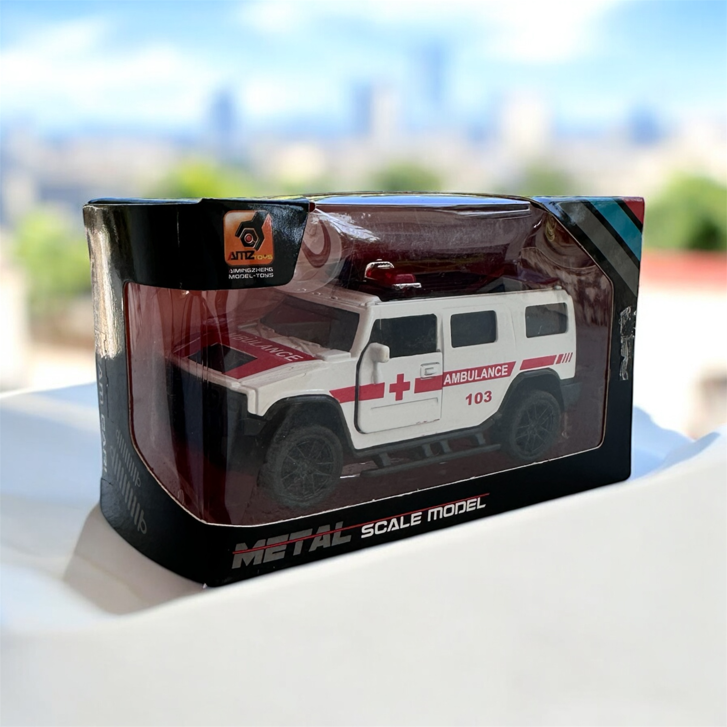 Metal Ambulance Toy Car – Pull Back Action | Scale Model