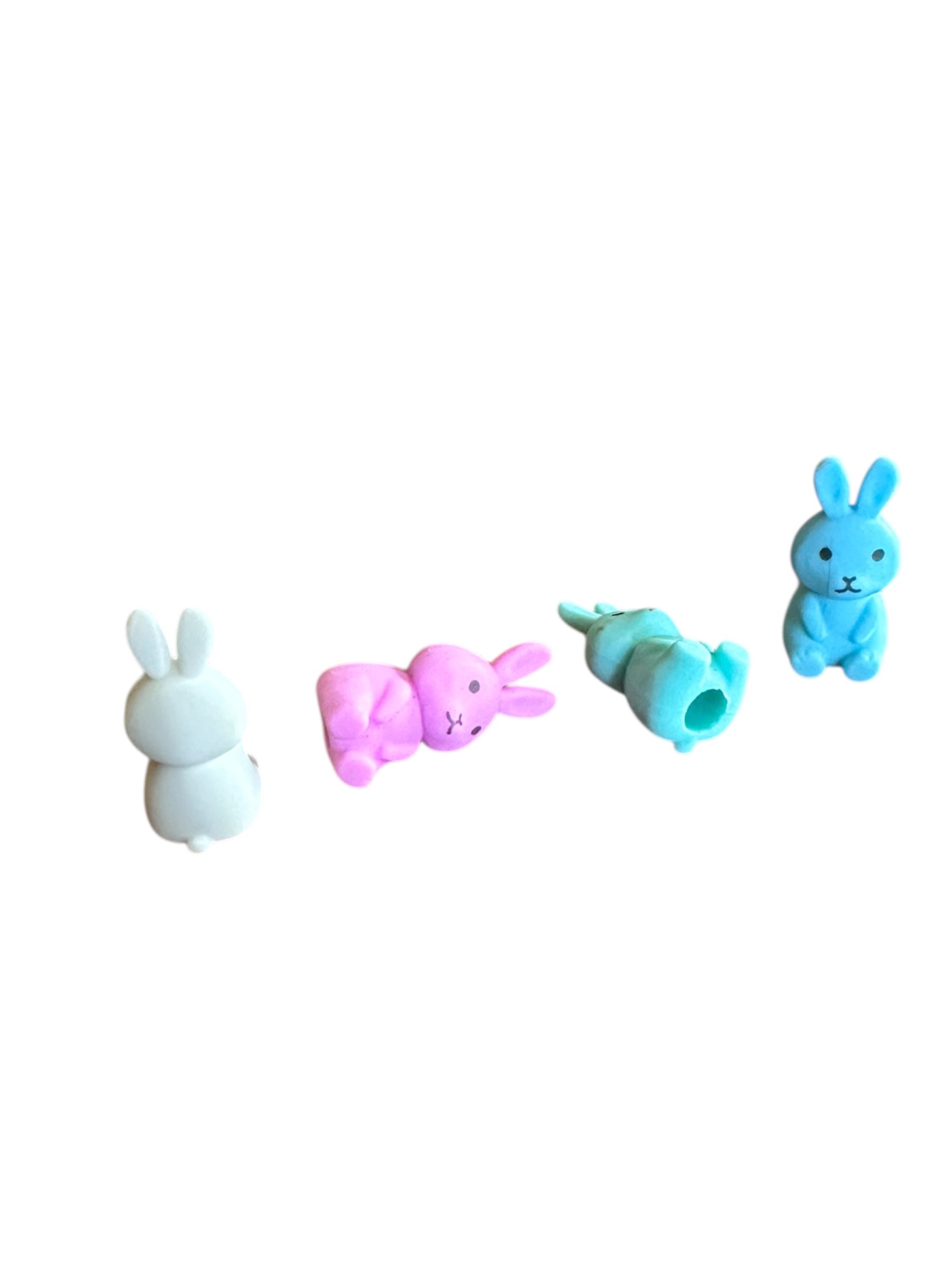 Rabbit erasers | The cutest companions for your pencil case. Set of 4