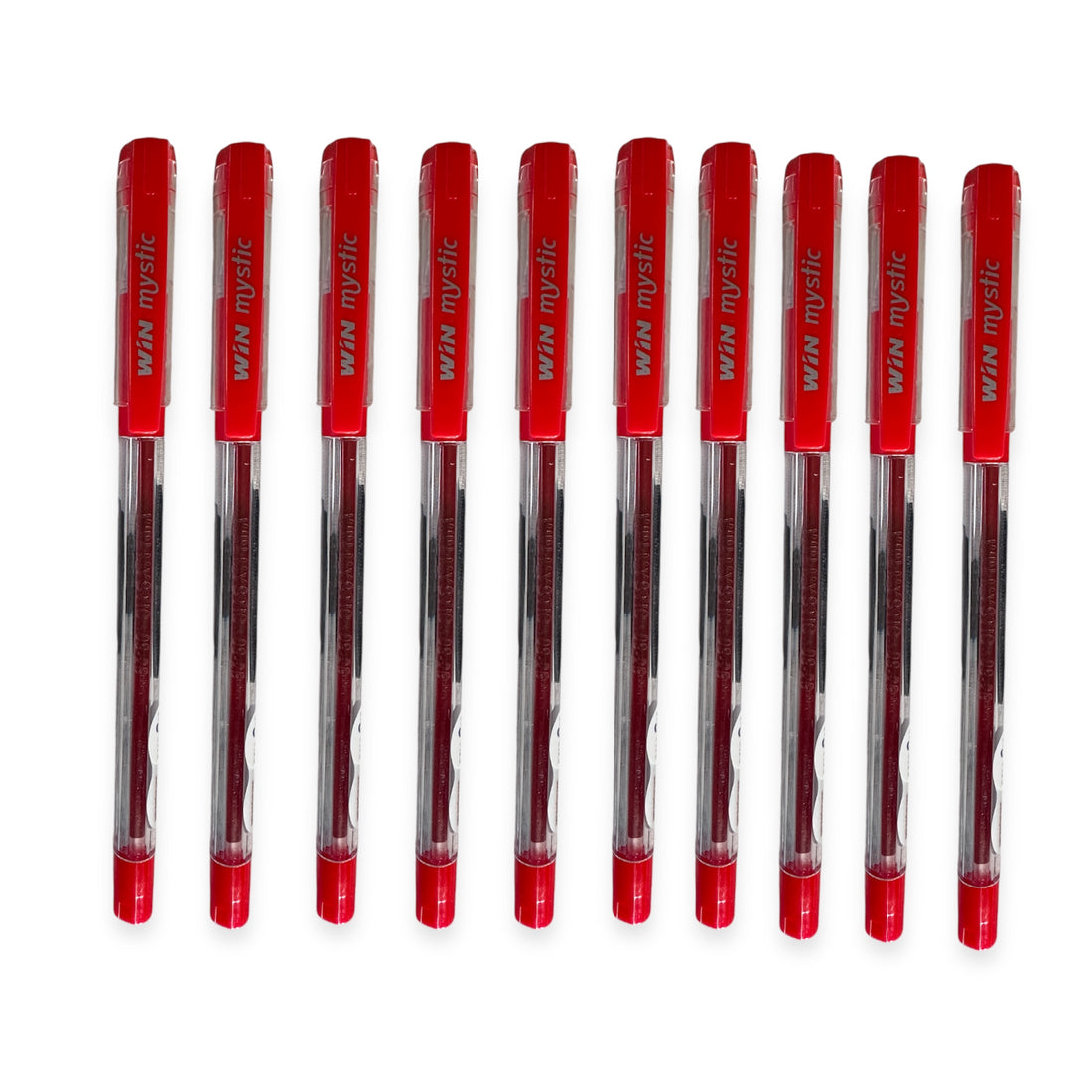 WIN Mystic Ball Pen – Red Ink | Pack of 10 |