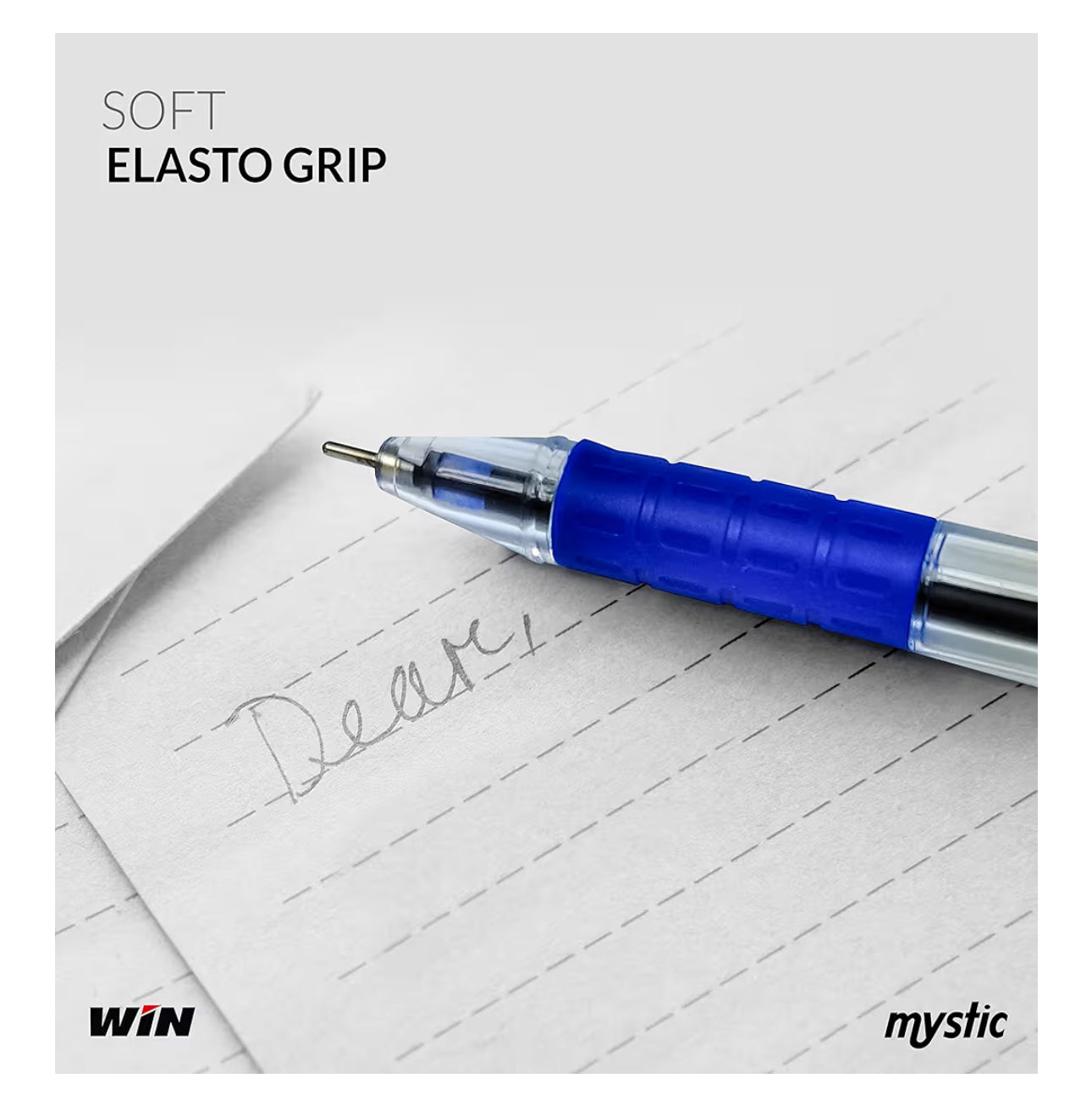 WIN Mystic Ball Pen – Pack of 10 | 0.7 mm Tip | Smooth Writing | Blue Ink