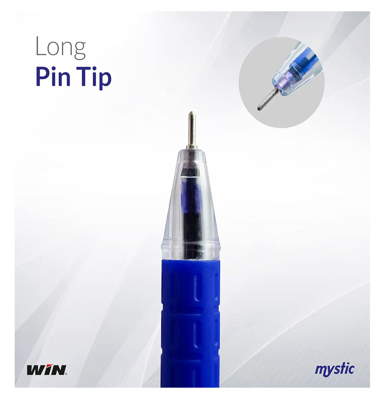 WIN Mystic Ball Pen – Pack of 10 | 0.7 mm Tip | Smooth Writing | Blue Ink