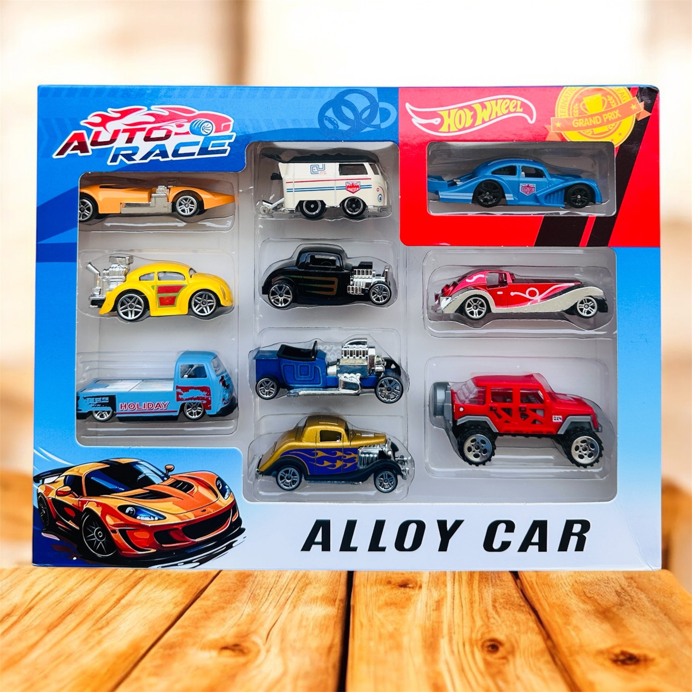 Alloy Toy Car Set | Metal Body Vehicles, pack of 10
