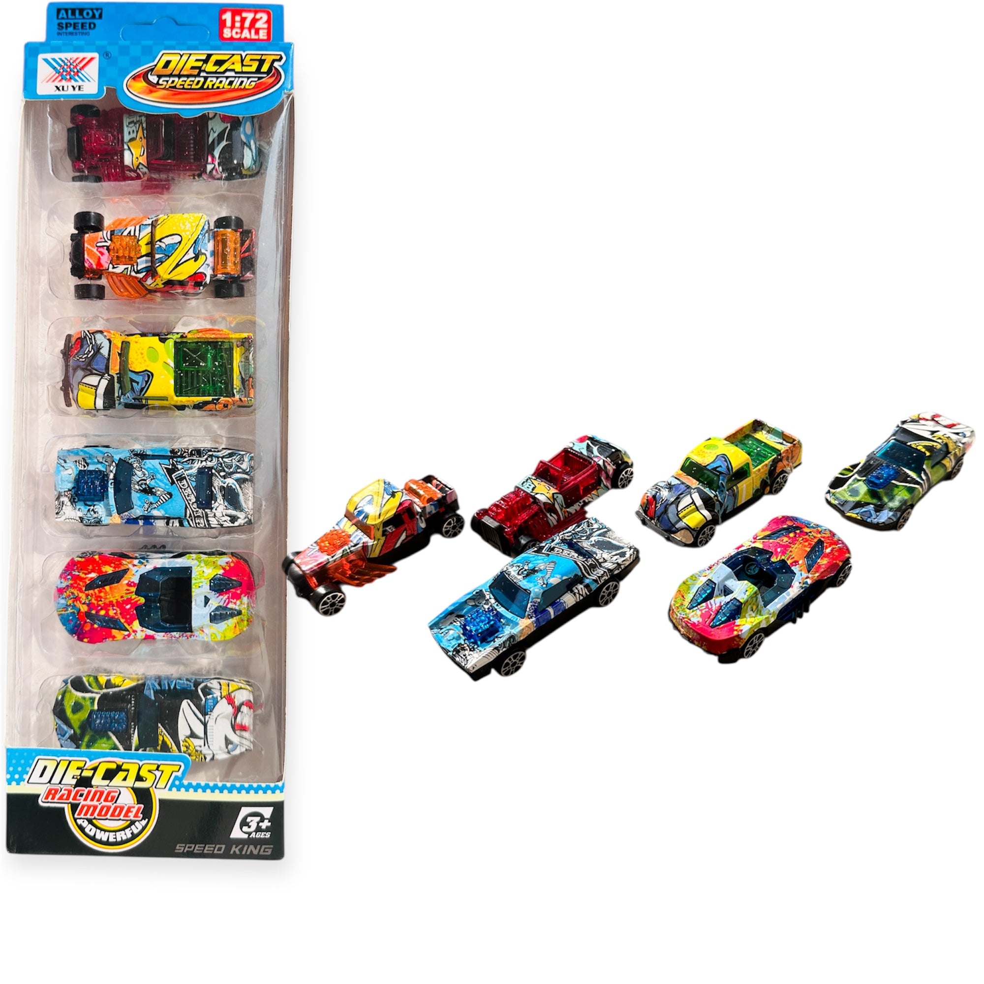Die-Cast Speed Racing Cars Set | Alloy Metal Toy Cars|pack of 6