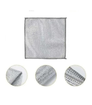 Silver Multipurpose Kitchen Scrub Cloth – Heavy-Duty Cleaning Pad