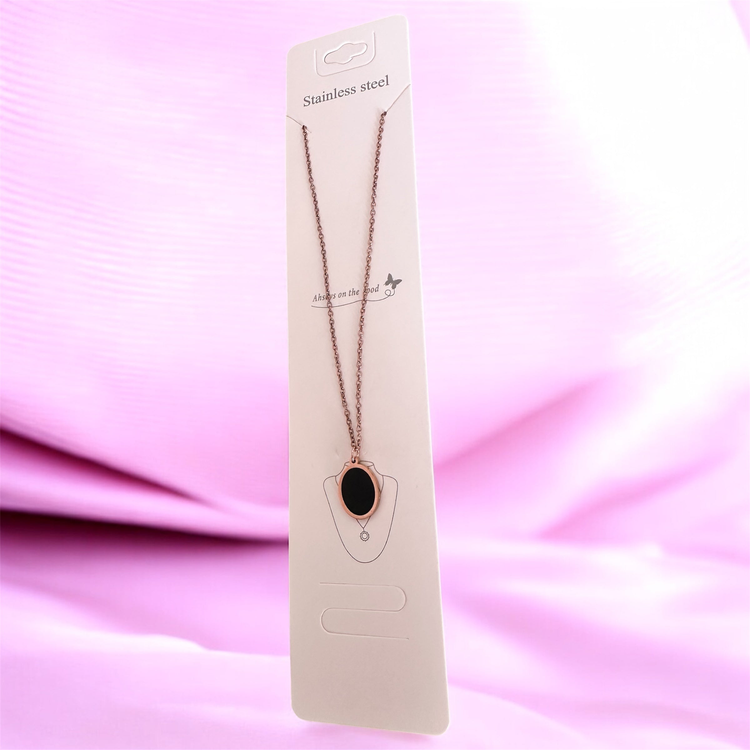The Onyx Aura Necklace - Stainless Steel Necklace for Women & Girls