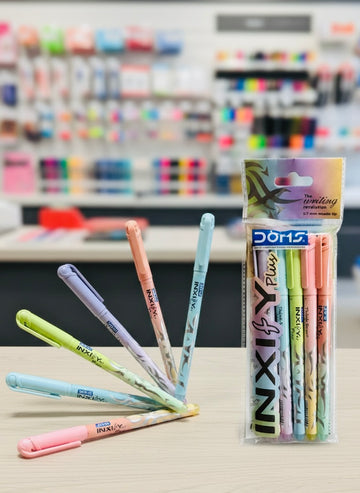 Doms Inxify Plus Blue Ink Ball Point Pen |Pack of 5