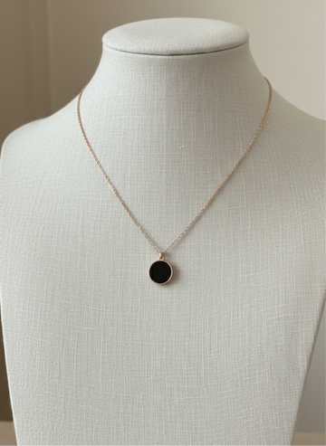 The Onyx Orbit Necklace - Stainless Steel Necklace for Women & Girls