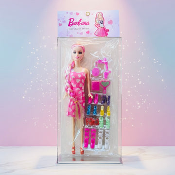 Barbara Fashion Doll with Hair Accessories Set