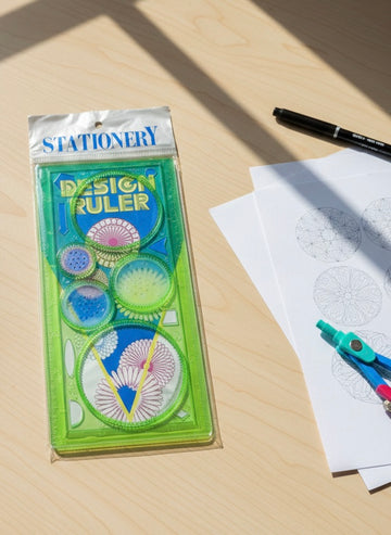 Design Ruler Set | Geometry Drawing Tool | Pattern & Circle Maker | Plastic |