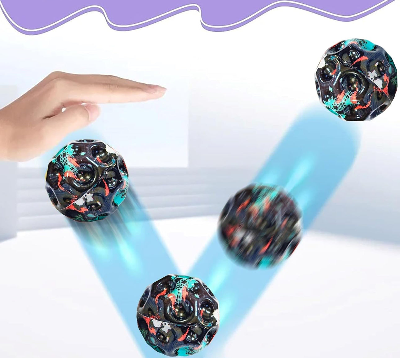 Multi-Color Sensory Bounce Balls, Fun Stress Relief Toys