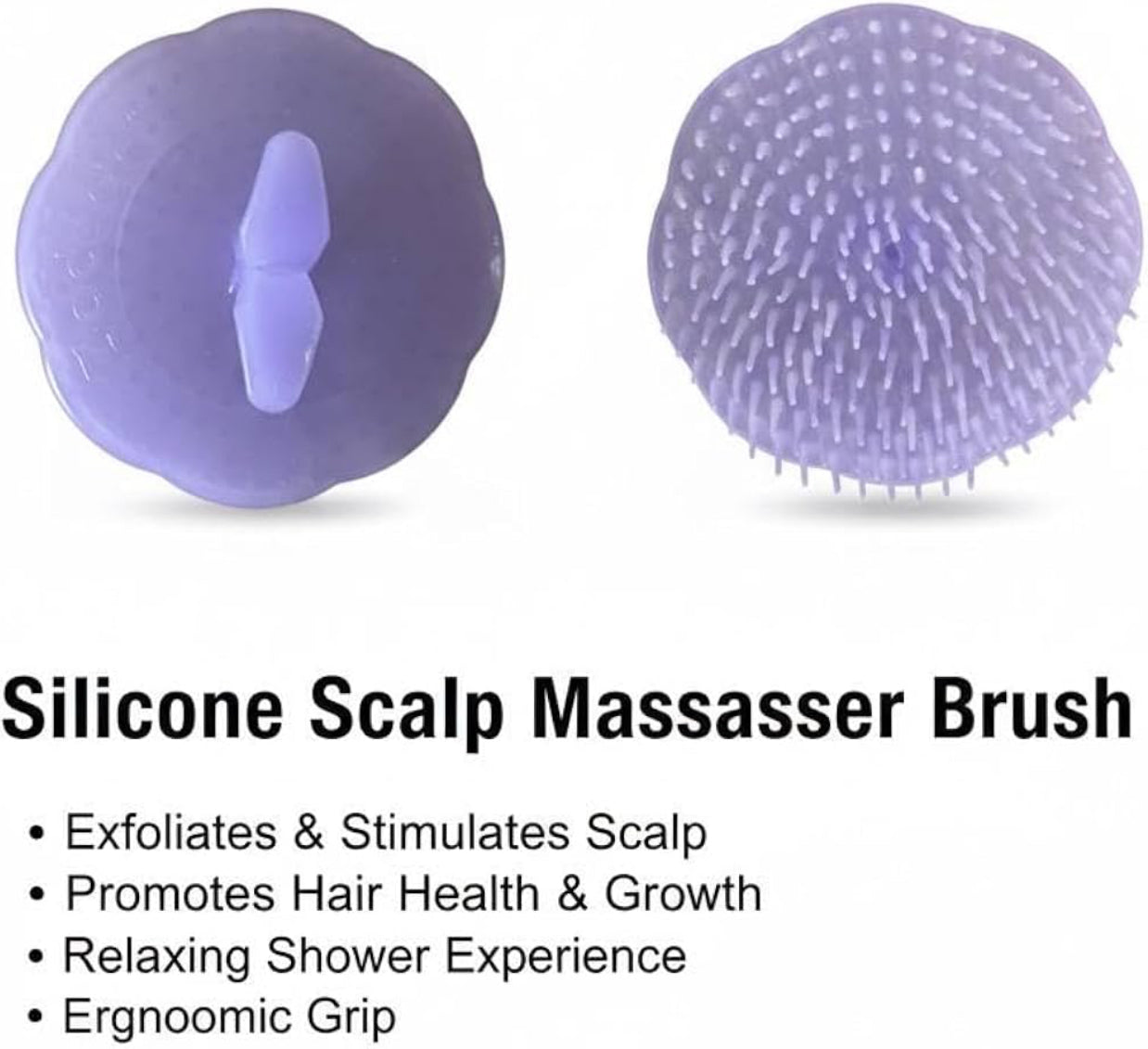 Silicone Scalp Massager Brush – Soft Bristles | Deep Cleansing | Hair Growth Support