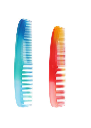 Plastic Hair Comb – Smooth Teeth, Anti-Static, Lightweight | Pack of 2 (Multicolour)