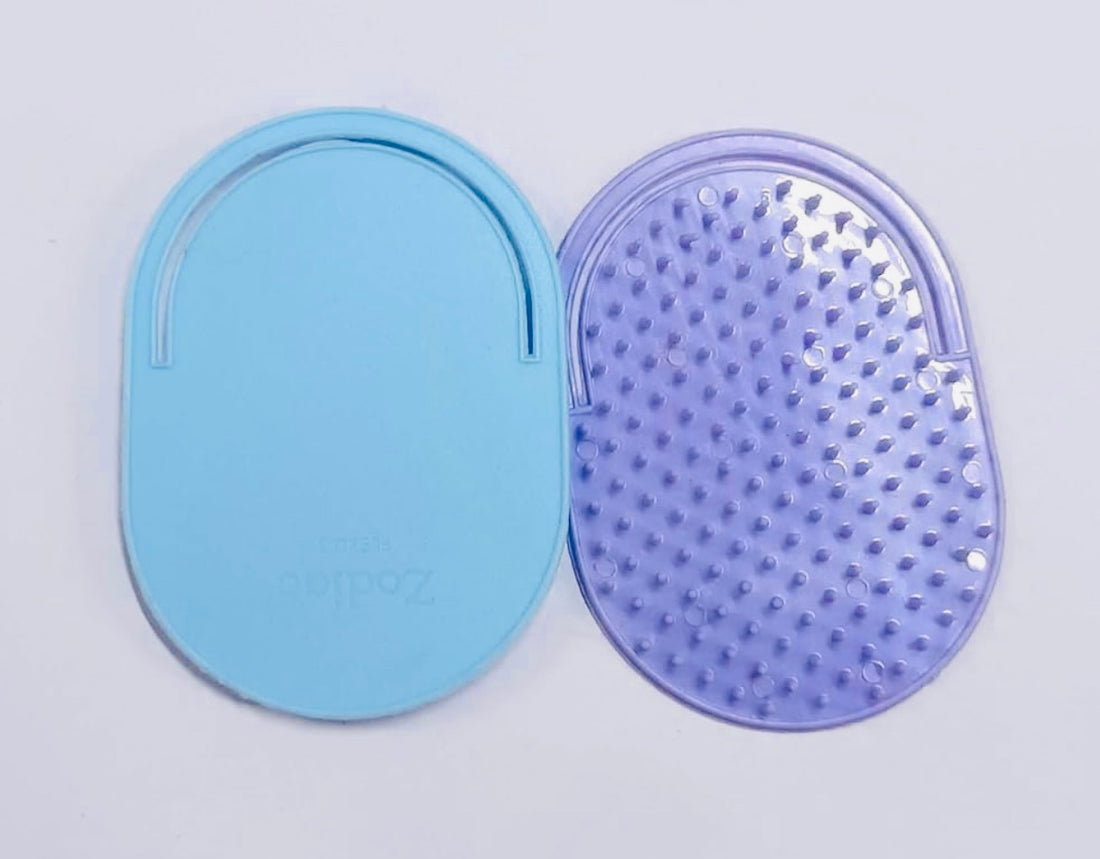 Zodiac pocket comb for Men – Soft Scalp Brush | Gentle Detangling & Oil Application | Anti-Slip Grip