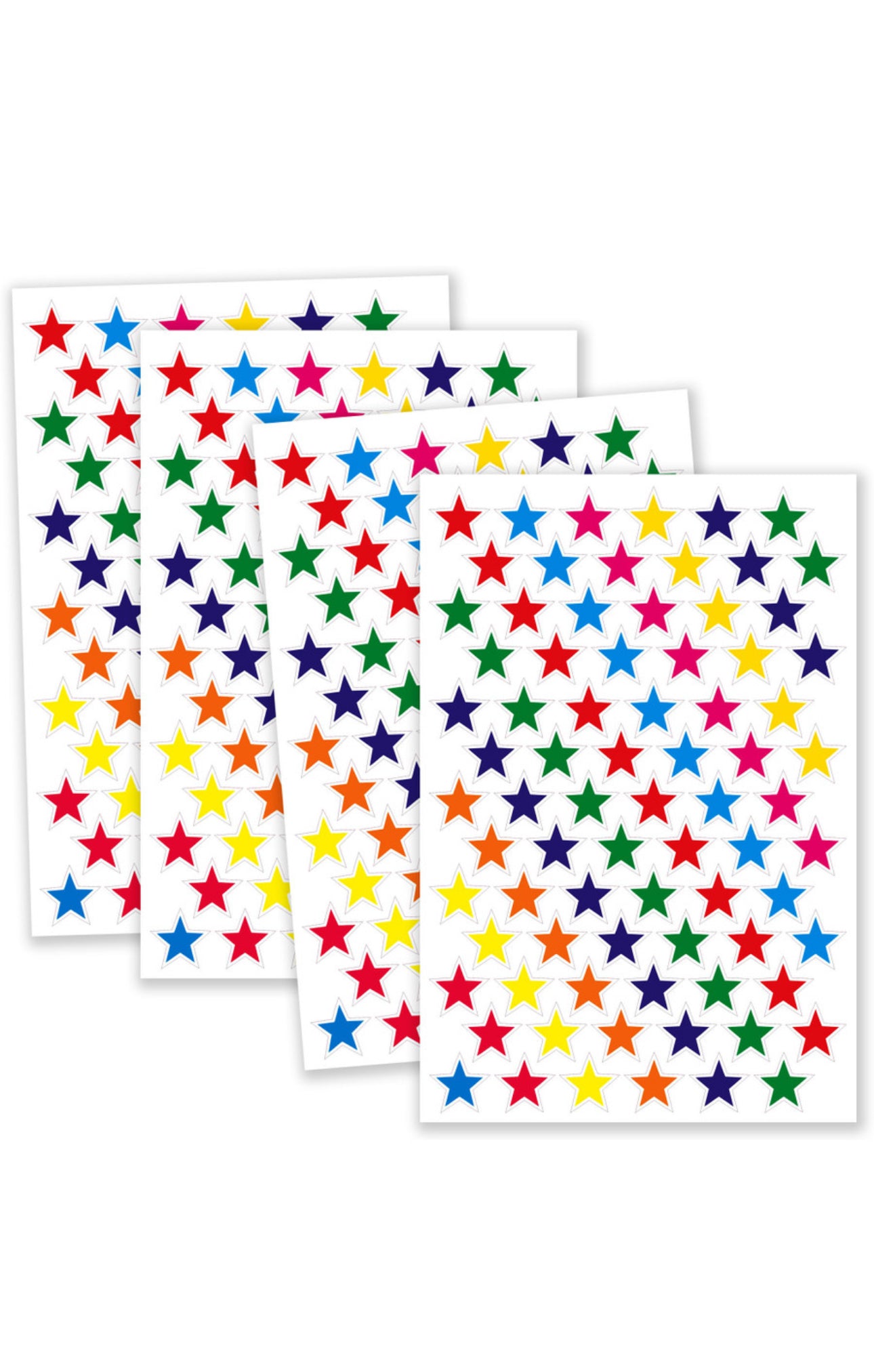 Multicolor Star Stickers – Reward & Craft Sticker, pack of 10 sheets